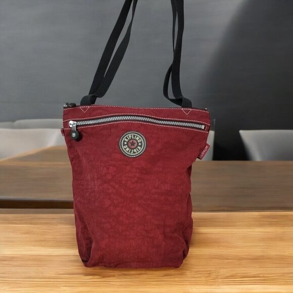 Kipling Private Transport Crossbody Hobo Bag - Red - Picture 1 of 6
